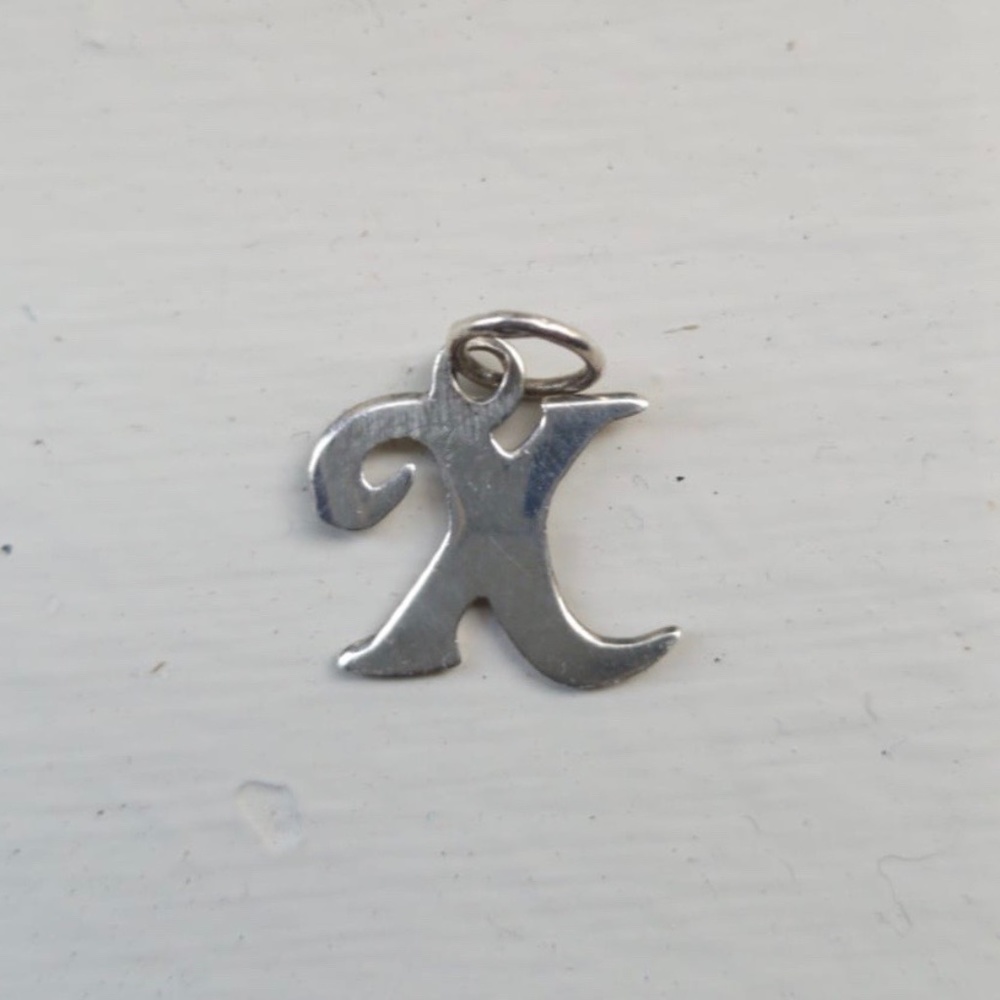 SILVER AG950 Letter X pendant charm